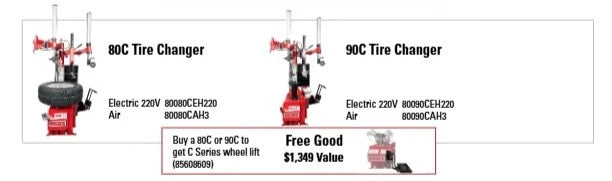 New Coats MAXX 80C Tire Changer w 1yr supply of duckheads